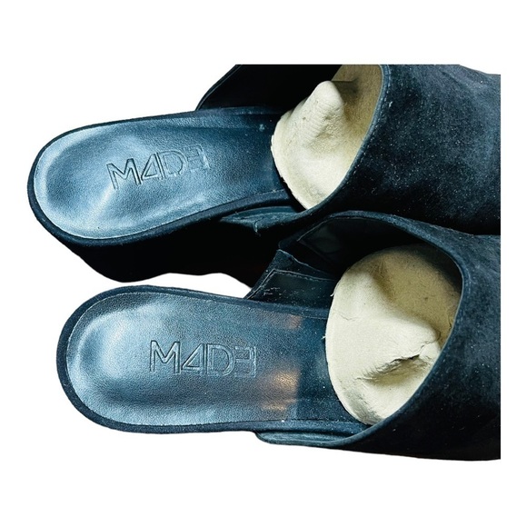 M4de black suede peep toe wedges - Picture 4 of 6